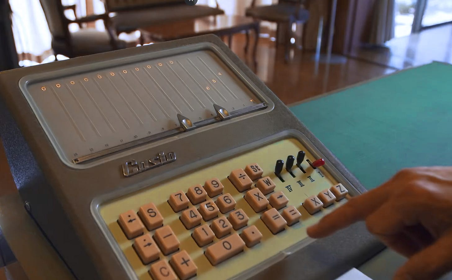 Casio 14-A with a lightbulb-based display (1957)